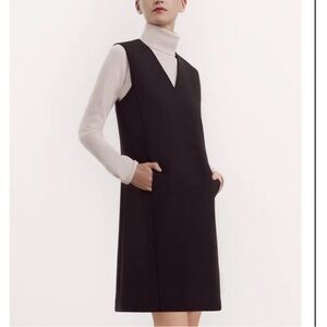 ME+EM Tailored V Neck Shift Dress US 10 UK 14 Scandi Girl Minimalist Capsule